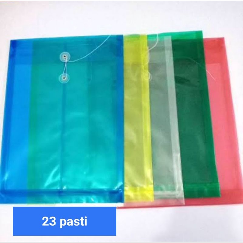 

map tali kancing plastik folio