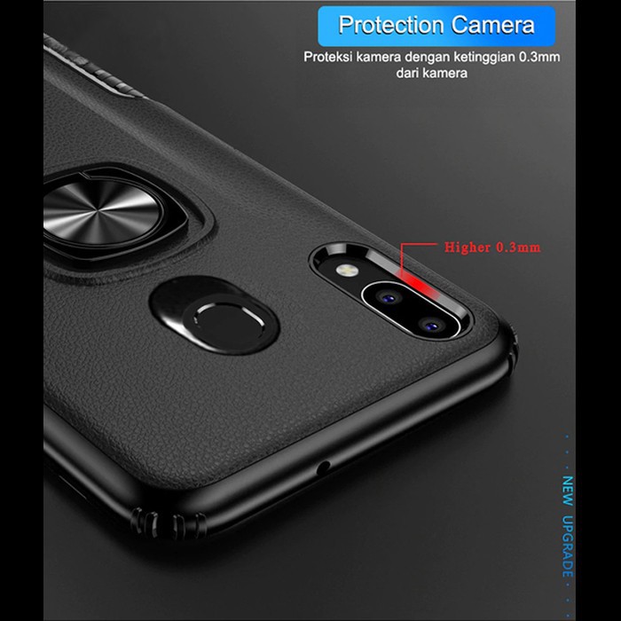 Xiaomi Redmi 8 Hardcase Ring Carbon Thunder - Hitam