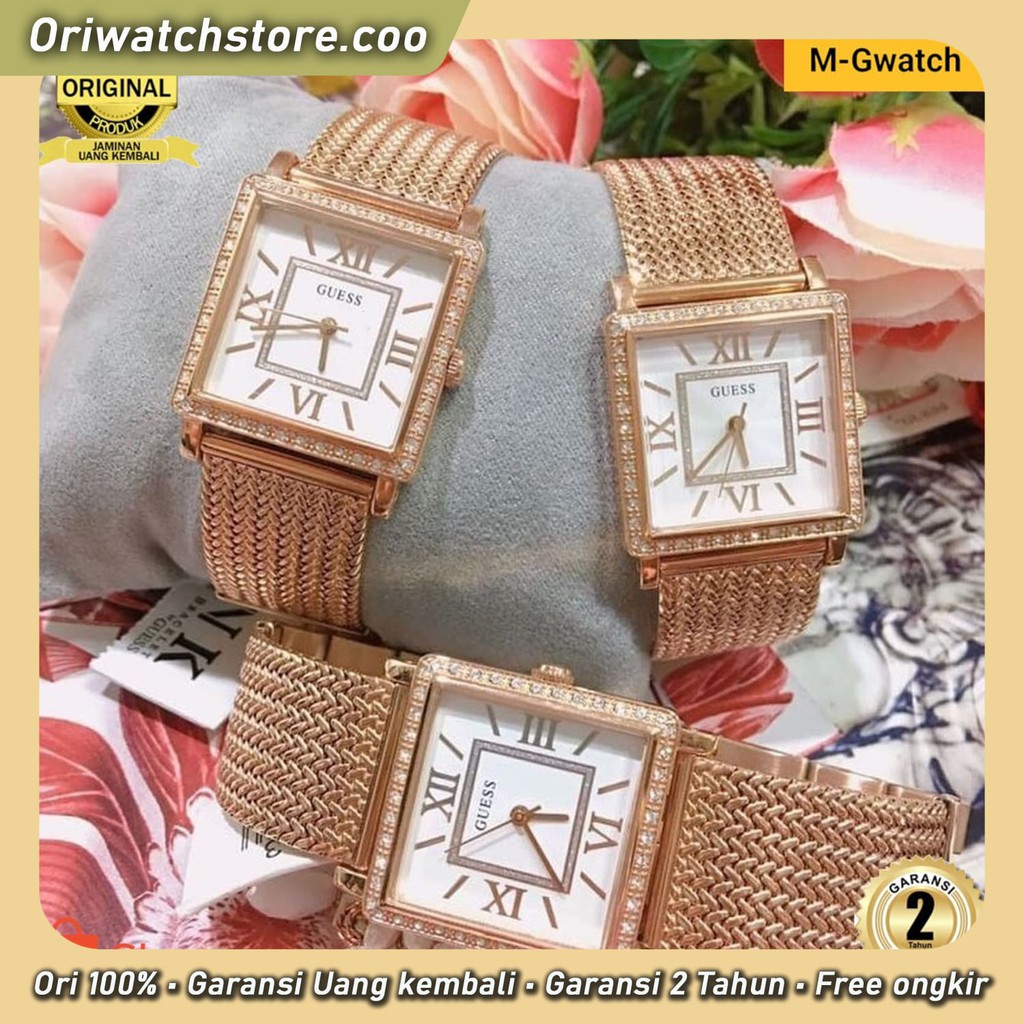 TERLARIS GUES W0826L3 JAM TANGAN WANITA GUESS ORIGINAL STRAP STAINLESS STEEL SIZE 28MM MG STORE