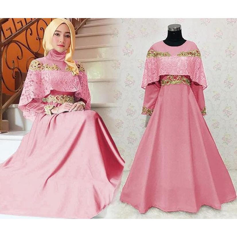 [gamis-wanita] BAJU GAMIS PESTA MUSLIM OSCAR PINK / BAJU GAMIS KONDANGAN MEWAH