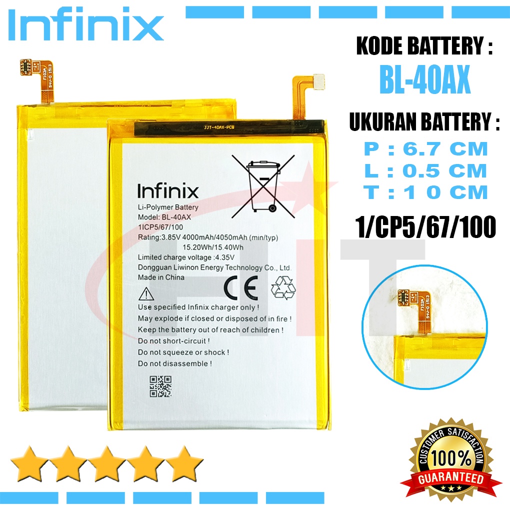 Baterai Battery Ori INFINIX BL-40AX Infinix Hot Note X551