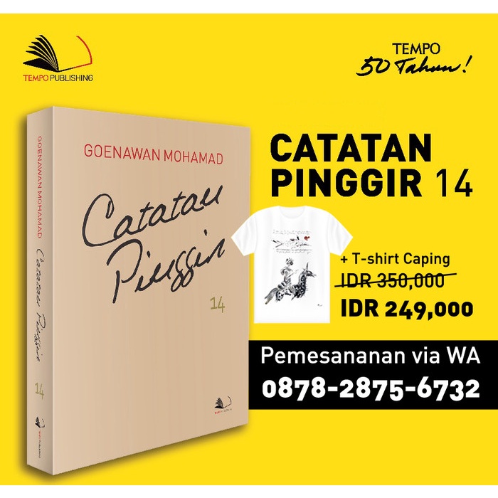 

PROMO!!! BUKU CATATAN PINGGIR 14 BONUS TSHIRT CAPING TERMURAH