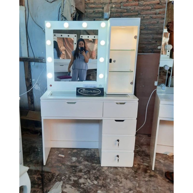 vanity mirror / meja rias / lampu rias / fullbody mirror / kaca rias / table 21