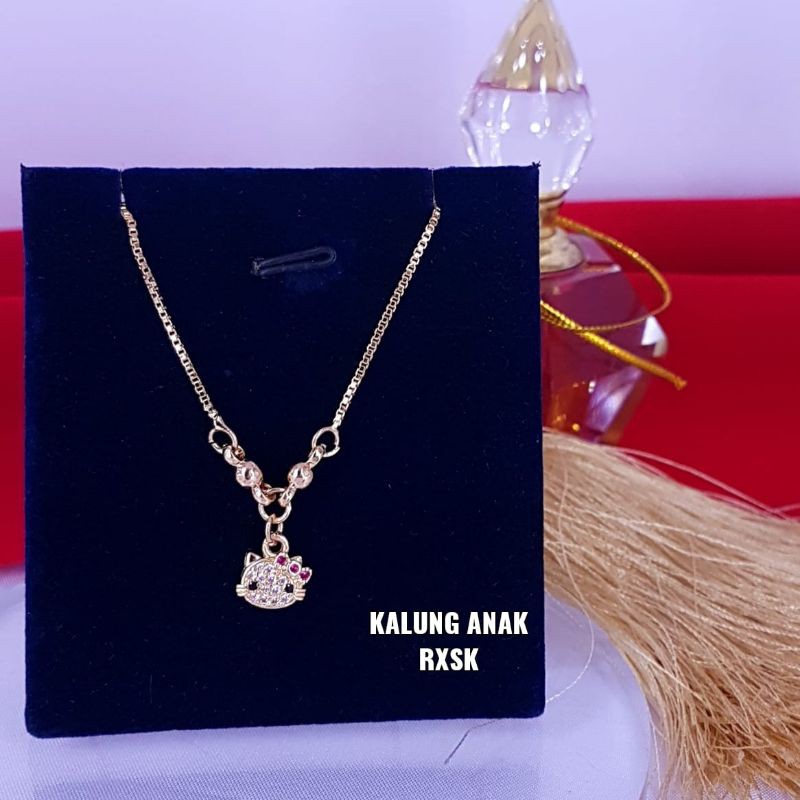 Kalung anak dan remaja kode KA1 anti alergi,bahan rhodium,awet,tahan lama