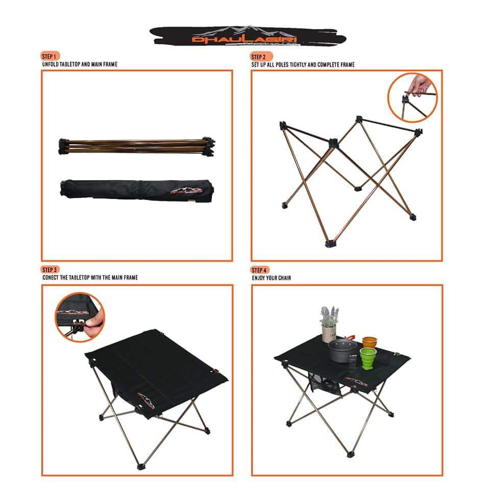 Meja Ultralight Dhaulagiri Lipat - Folding Table - MEJA OUTDOOR - folding table - meja gunung - meja mendaki