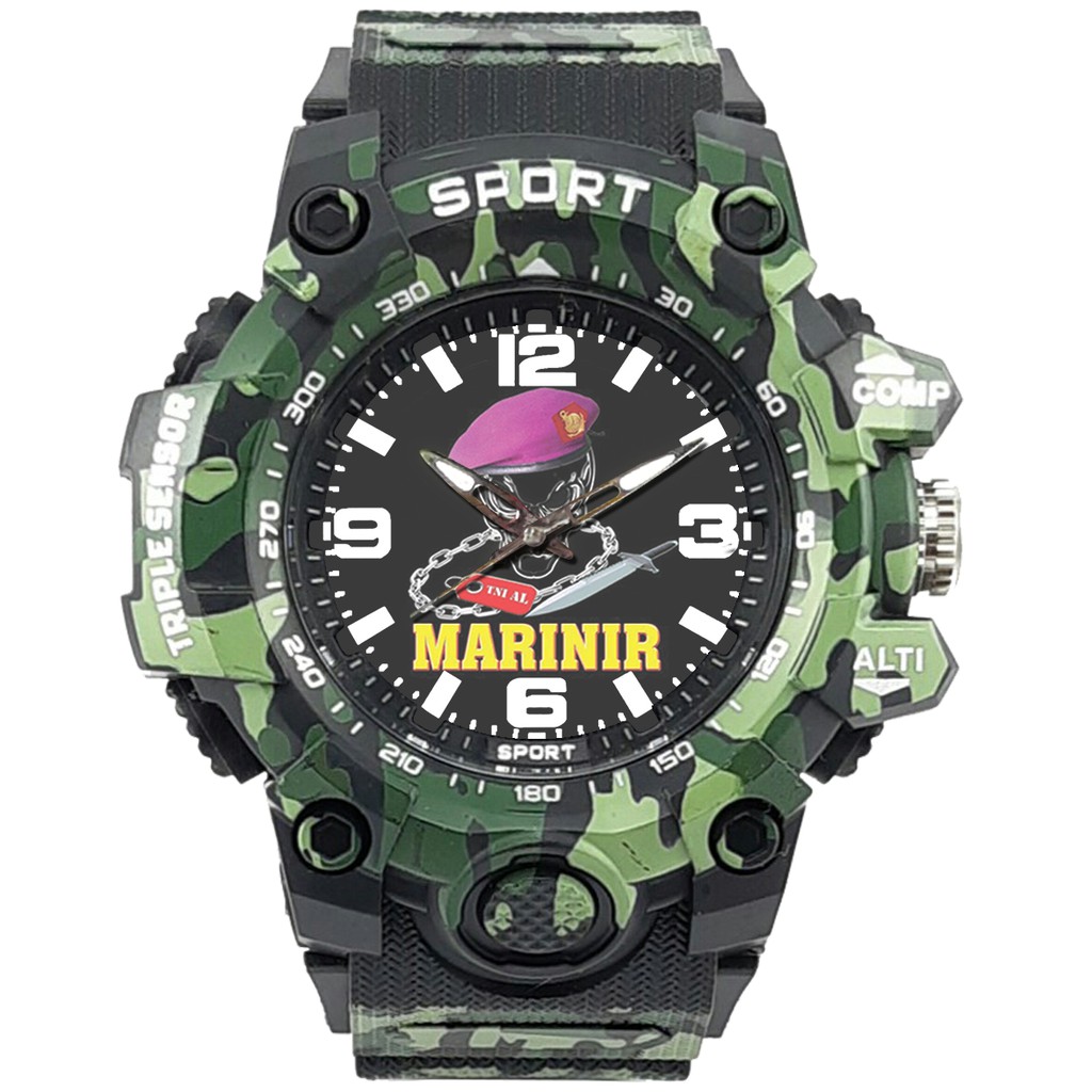 (EXCLUSIVE) JAM TANGAN CUSTOM MARINIR TNI-AL STRAP ARMY