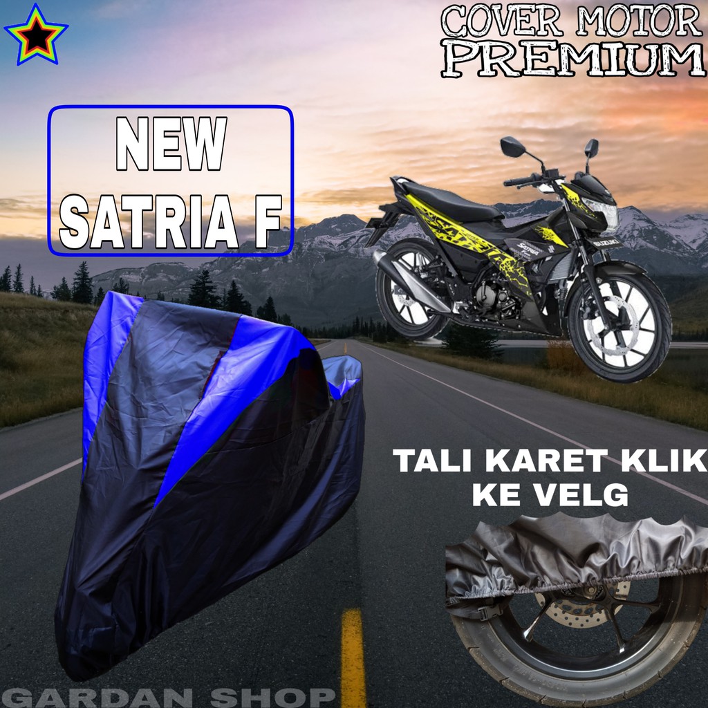 Sarung Motor NEW SATRIA F Hitam BIRU Body Cover Satria PREMIUM