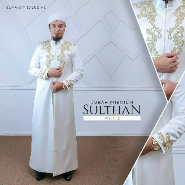 Set Jubah Gamis Sulthan by Elmakky Exclusive | Jubah Gamis Pengantin Muslim Premium