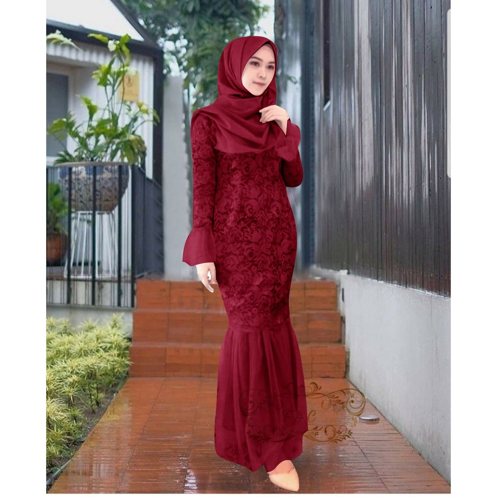 MAXI CHRISTALIA BRUKAT fE / DRESS DUYUNG BRUKAT / MAXI CHRISTALIA JUMBO