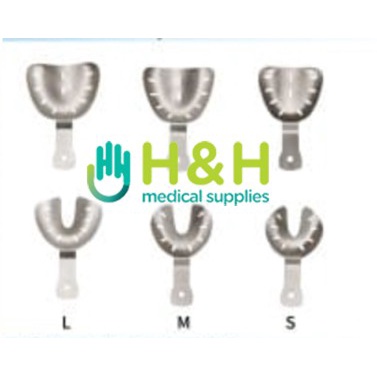 KESEHATAN PERLENGKAPAN MEDIS SENDOK CETAK GIGI / SENDOK CETAK EDENTULOUS / EDENTULOUS TEETH TRAY