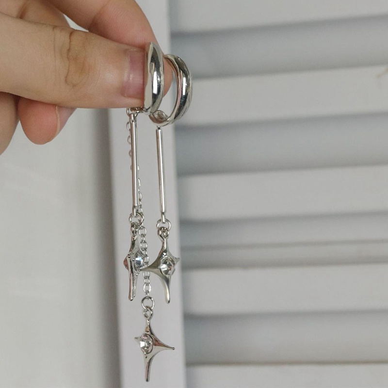 Fancyqube Anting Tusuk Sterling Silver 925 Desain Bintang Hias Zircon Aaa Untuk Wanita