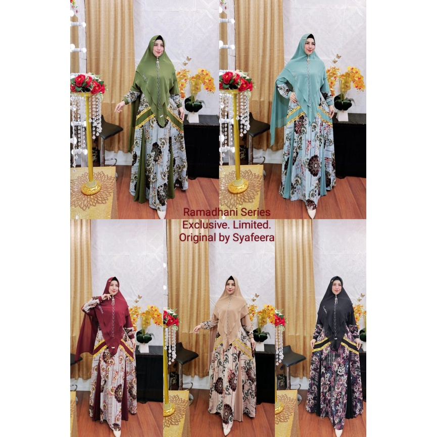 RAMADHANI exclusive LIMITED By Syafeera ORI Gamis Kekinian Terlaris Original Termurah Bestseller bes