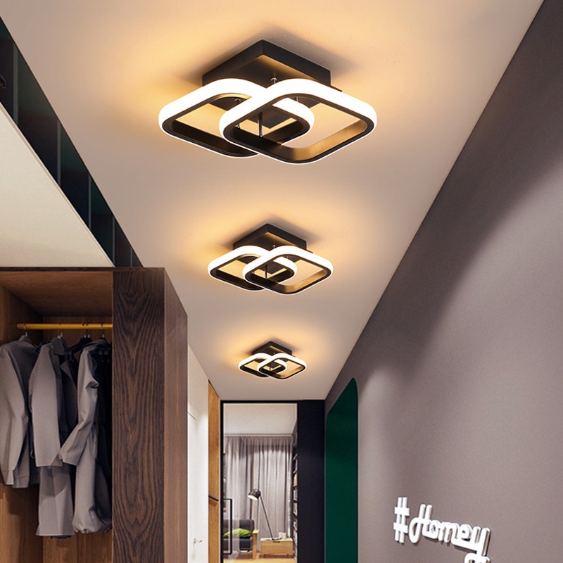 Golden LED Lampu Plafon 3Warna LED Ceiling Light Lampu Hias Rumah Ruang Tamu Kamar Minimalis Tempat Lampu Plafon Ceiling Lamp