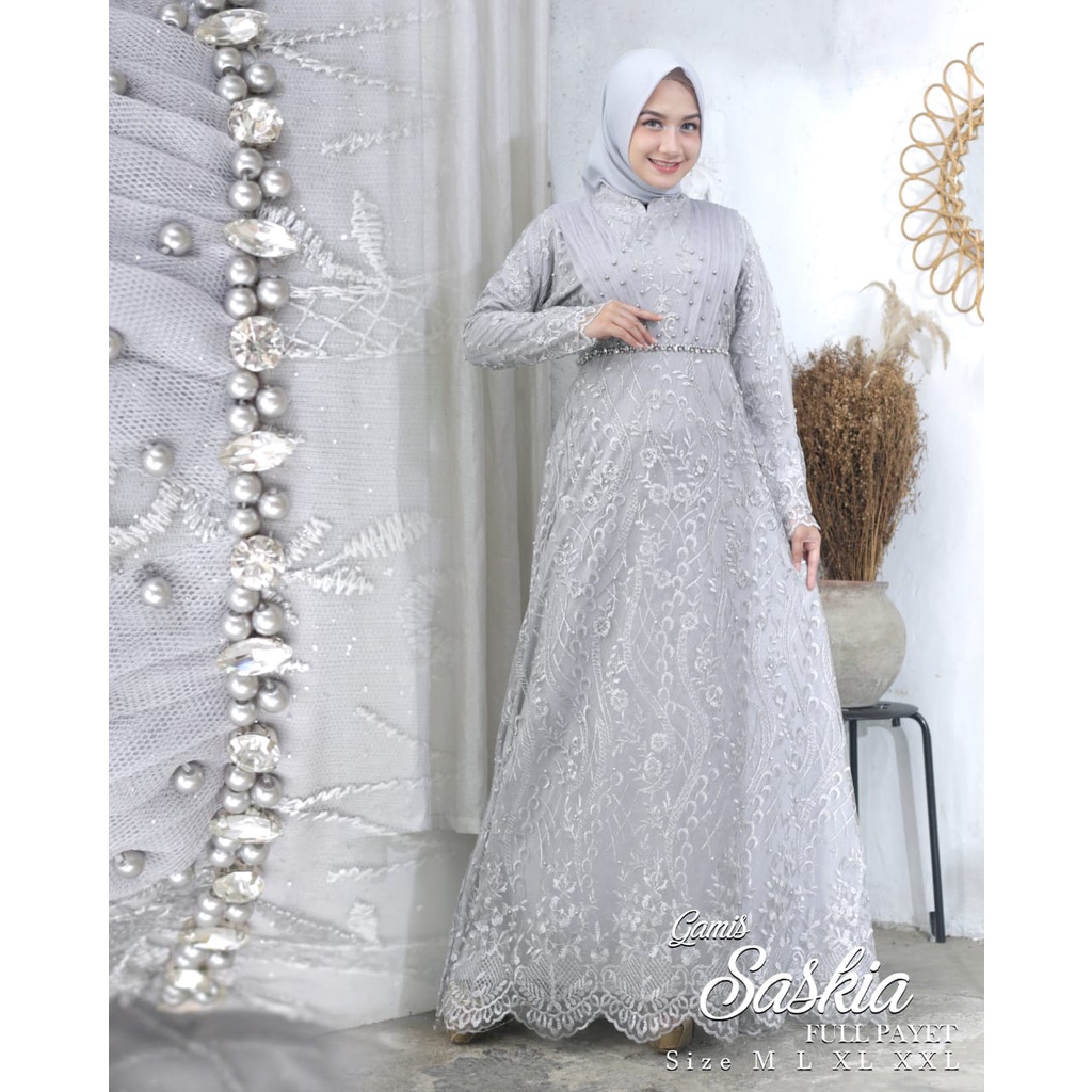 Gamis Sazkia NK / Gamis Pesta / Gamis Modern / Kebaya Gamis Modern / Kebaya Wisuda / Kebaya Modern / Gamis / Kebaya