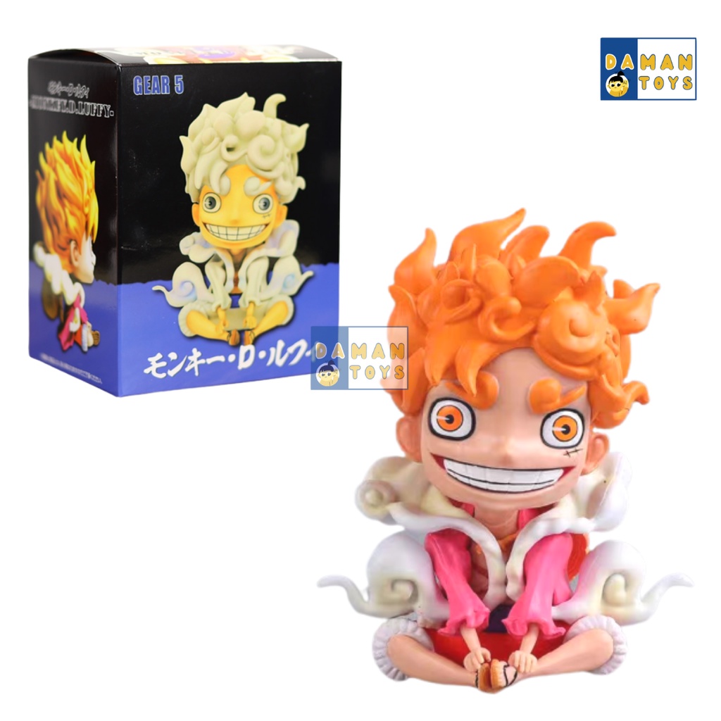 Mainan Pajangan Anime Luffy God Nika Q Version Figure One Piece Gear 5