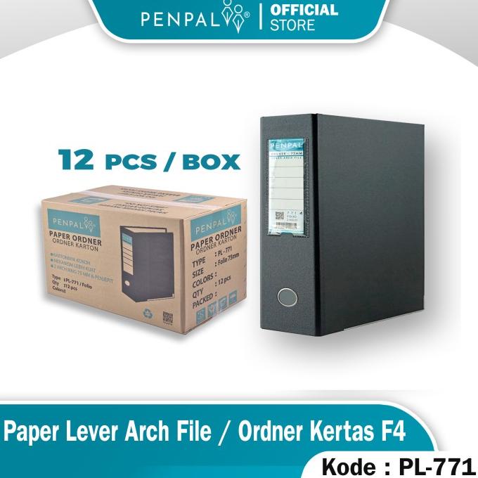 

Penpal Paper Lever Arch File / Ordner Kertas F4 PL-771 (12 Pcs)