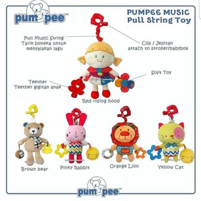 Pumpee musical pull toy ( mainan stroller )