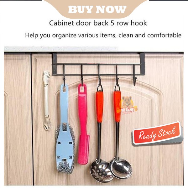 Gantungan Pintu Hanger Baju Alat Dapur Door Hook Serbaguna 5kait
