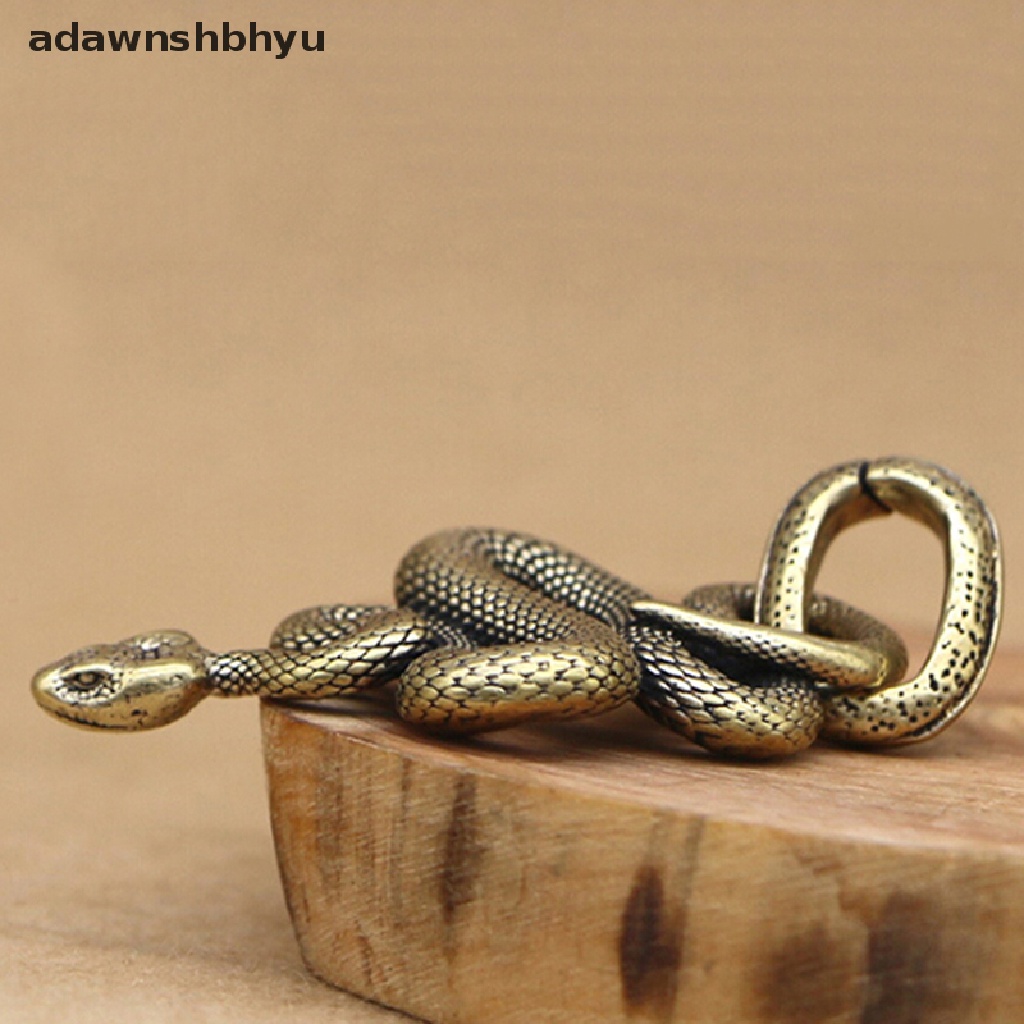 Adawnshbhyu 1pc Kuningan Snake Key Ring Gantungan Kunci Boa Aksesoris Kecil Luar Ruangan Mobil Gantung