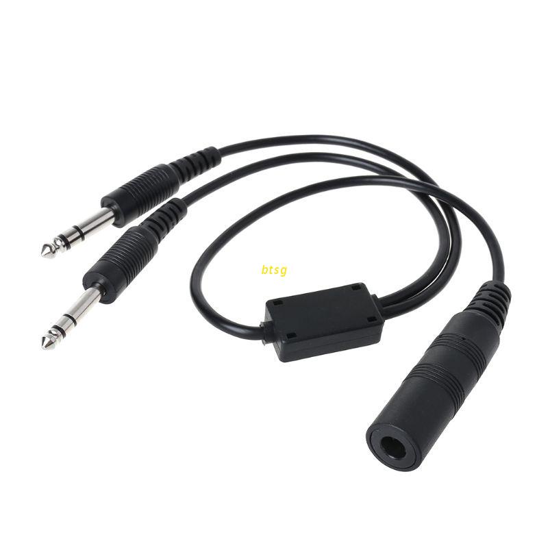 btsg Replaced Helicopter to General Aviation Headset Adapter Cable for AVCOMM U 174