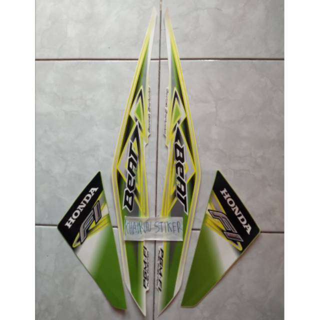 Striping striker original beat injeksi fi F1 putih hijau 2013 original