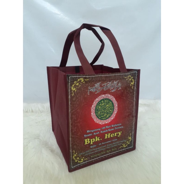 

Tas Mengenang 40 hari,tas hajatan,tas tahlilan custom