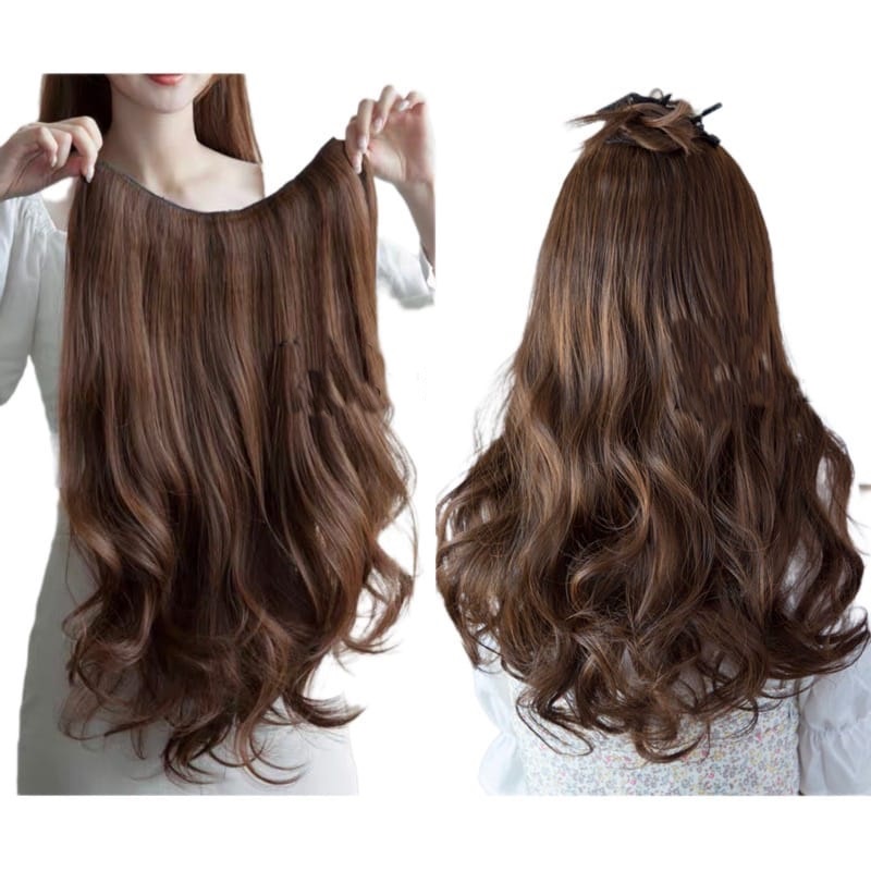 Hairclip Lurus Panjang 45cm Korea Lurus Rambut Palsu Wanita Hair Styling F1093