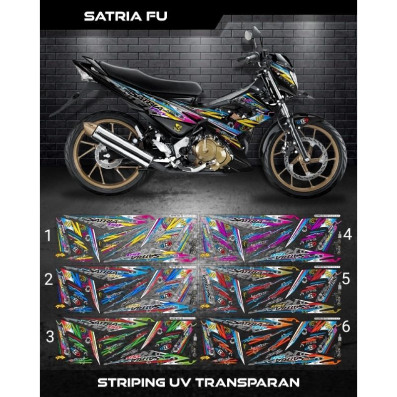 Stiker Striping Transparan Timbul Satria Fu