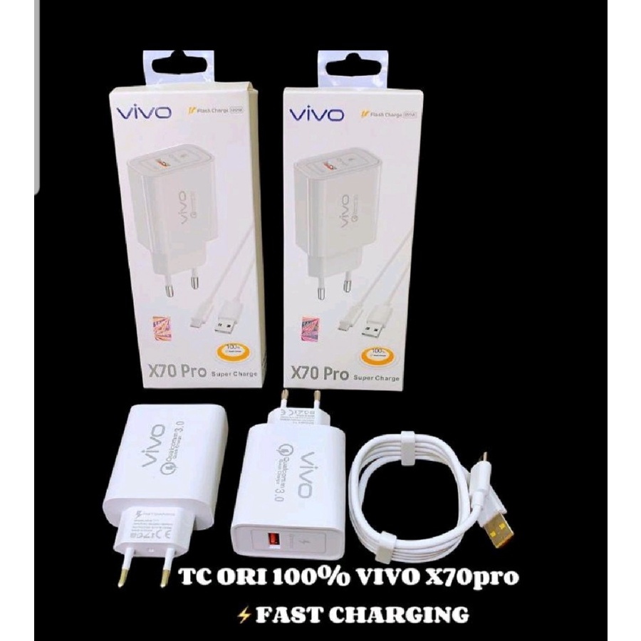 CHARGER ORIGINAL FAST CHARGING VIVO X70 PRO MICRO &amp; TYPE C SUPER VOOC// CHASAN FAST CHARGING 3.0 VIVO X70 PRO - BDC