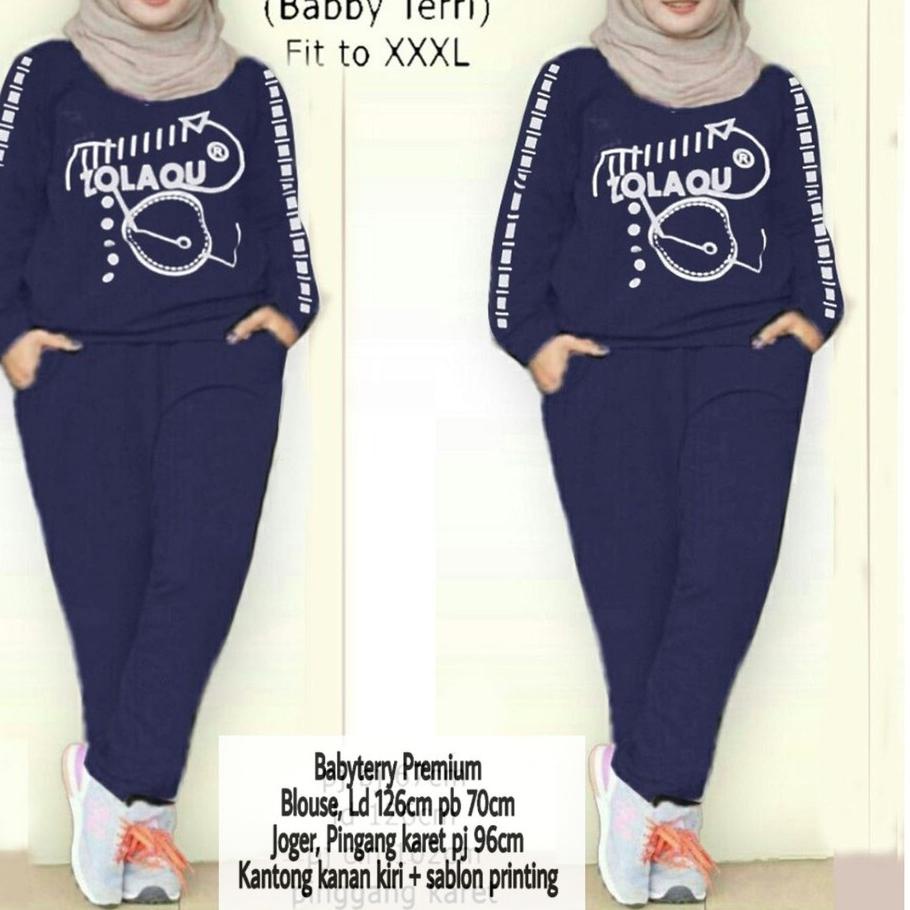 ✹ BANYAK WARNA - JUMBO TRAINING SET / SETELAN TRAINING WANITA JUMBO ➵