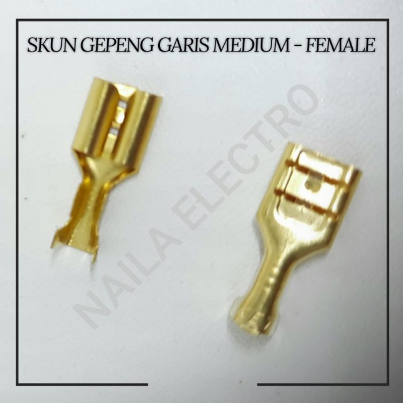 Jual Pcs Skun Gepeng Medium Female Cewek Skun Kabel Motor Sekun Kabel Konektor Kabel