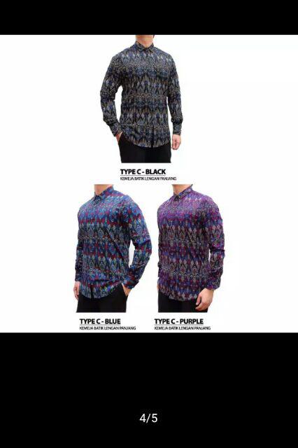 Kemeja Batik Songket Batik Lengan Panjang Slim Fit Batik Kerja Kantor