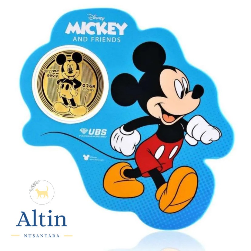 Emas UBS 0.2 Gram Gift Series Mickey/Minnie Mouse