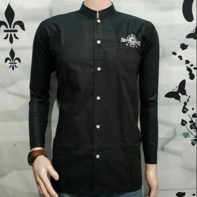 BAJU KOKO NU pria lengan panjang bordir NU