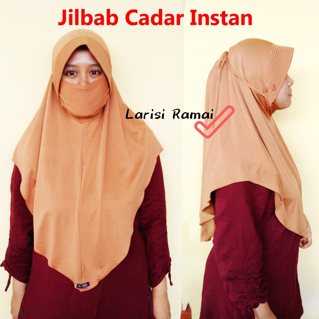 Jilbab Niqob / Jilbab Masker Instan / Kerudung Masker