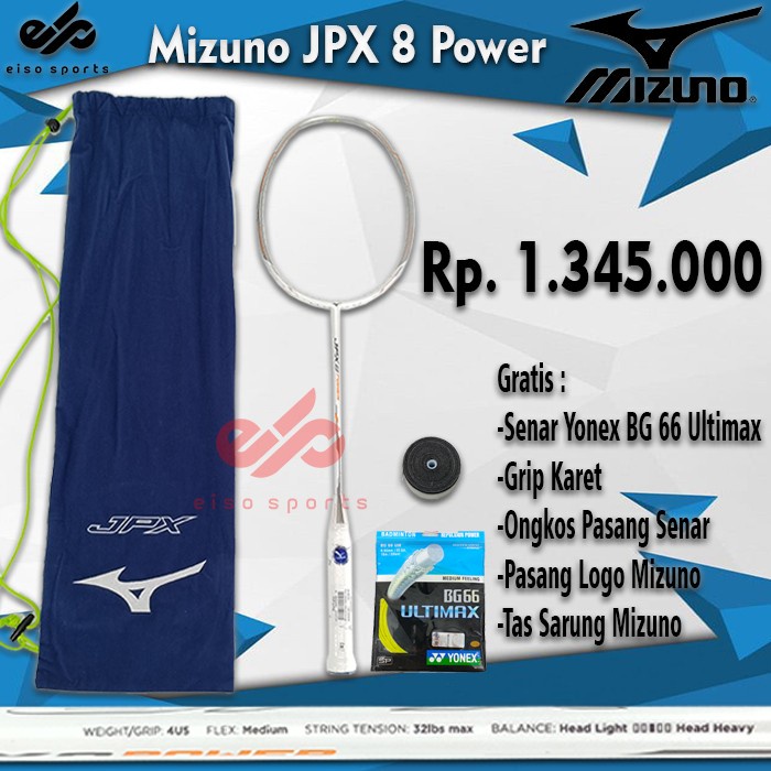 Promo Raket Badminton Mizuno JPX 8 Power (BG66 Ultimax)
