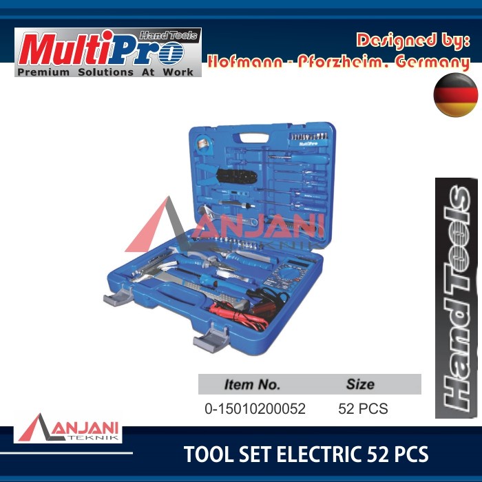 KUNCI TOOL KIT SET ELEKTRIK 52 PCS MULTIPRO ELECTRIC 52PCS OBENG TANG