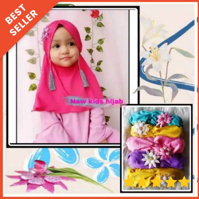 jilbab bayi &amp; anak 0-2 tahun LOL LED MUSIK / HIJAB ANAK ANTING TASSEL