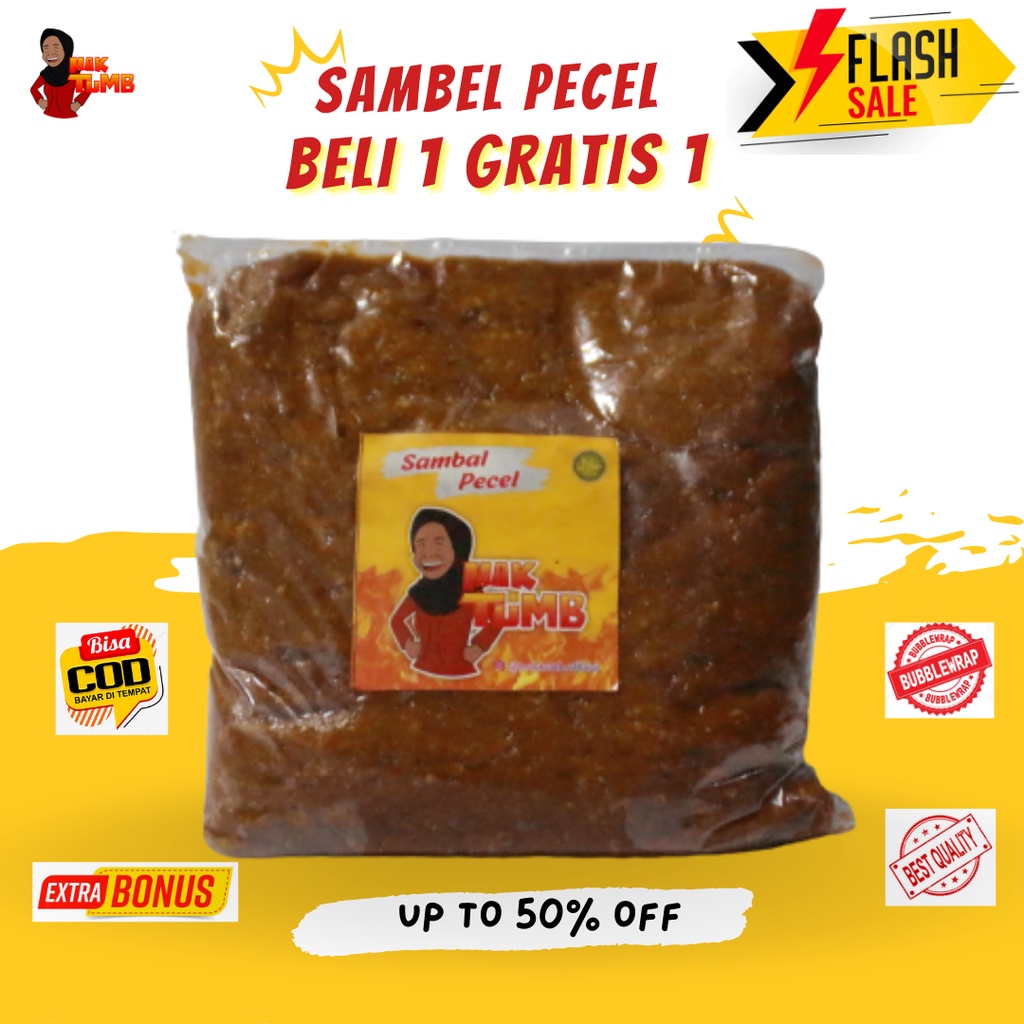 

(1 KG) SAMBEL BUMBU PECEL KACANG SANGRAI TANPA PENGAWET NON MSG SAMBEL INSTAN KEMASAN