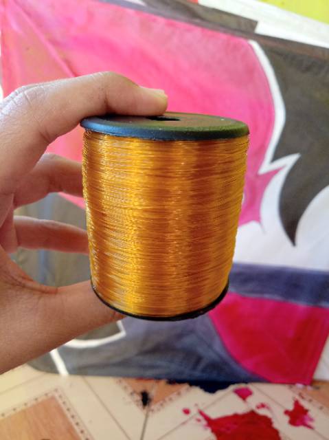 Benang Nilon warna/kenur layangan adu asli garut harga per 1 pack