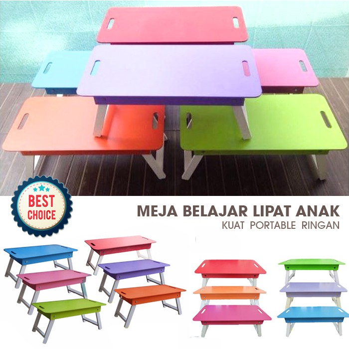 Jual Kid Folding Table Meja Belajar Lipat Anak Kuat Portable Tahan Lama ...