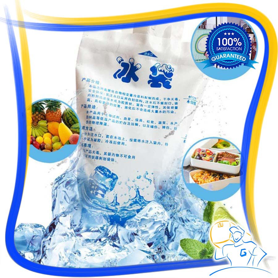 Ice Pendingin Ice Gel Pack 200 ML Blue Cool Jelly Kantong Air Es Pendingin ASI Makanan Frozen Food Ice Pack Cooler