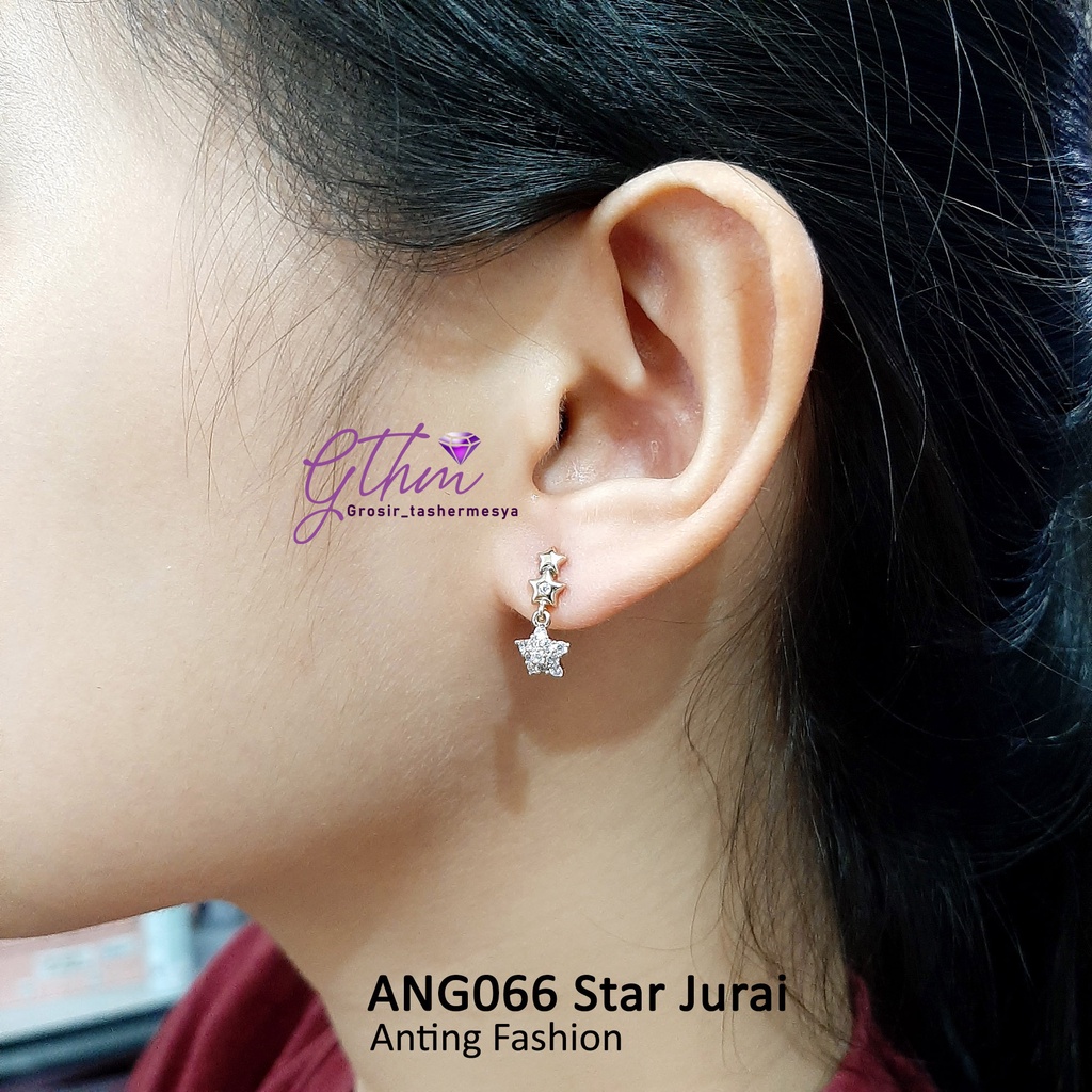 Anting Bintang Permata Jurai Model Stud Fashionable Kualitas Premium Awet dan Anti Karat ANG066