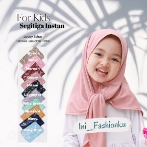 INF [BISA GROSIR] JILBAB SEGITIGA INSTAN ANAK JERSEY WARNA LENGKAP / HIJAB ANAK 1-4 TAHUN BAHAN JERSEY ADEM MUDAH DI PAKAI TIDAK GERAH / PASHMINA SEGITIGA INSTAN ANAK BISA COD