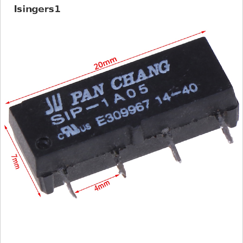 (lsingers1) 5pcs switch relay 4pin 5v sip-1a05 Untuk pan chang relay