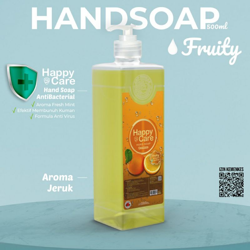 Happy care hand soap 500 ml pump hand wash 500ml reffill handsoap 1 liter