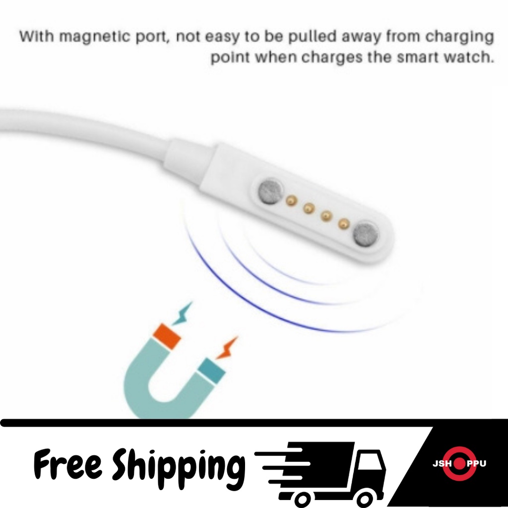 Kabel Charger Smartwatch Magnetik 4 Pin 4Pin Universal KW18 / KW88 / K88H / GT88 / GT68 / KW08 / KW18 / KW 98 / KW 99/ FS08 / GV68 / KW06