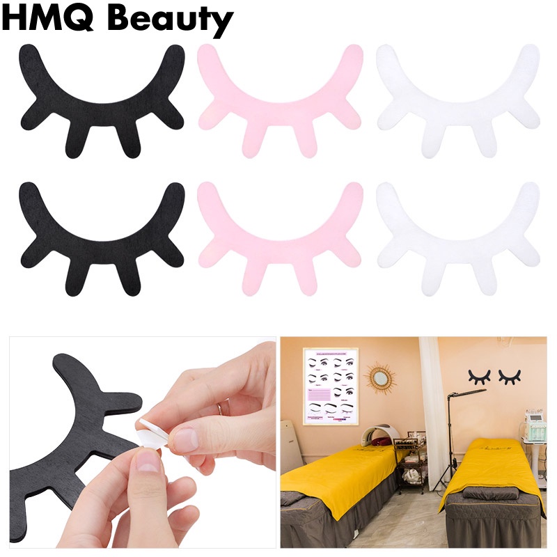 2pcs Kayu 3D Mata Lucu Motif Bulu Mata Stiker Dinding Dekorasi DIY Cocok Untuk Toko Salon Bulu Mata Toko Alis Kecantikan