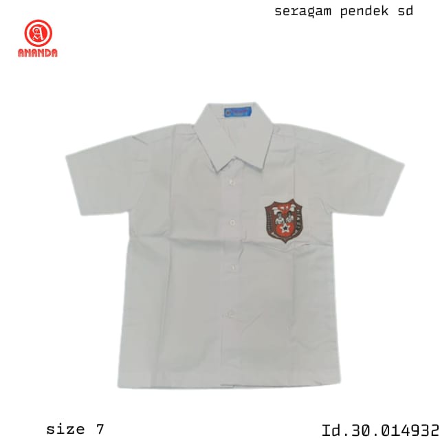 

hem pendek seragam putih SD bet no 7-12