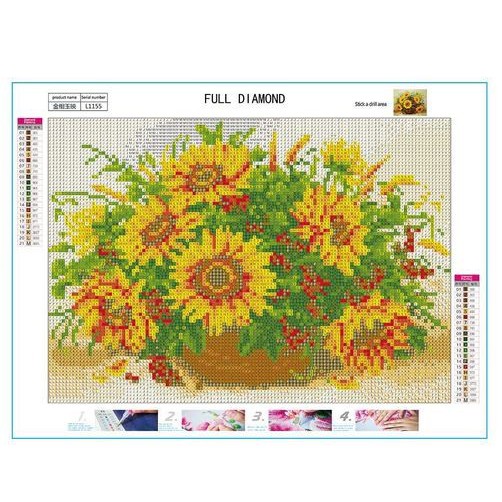 DIY Full Drill Diamond Painting - 5D Sunflower Stitch Kit #02